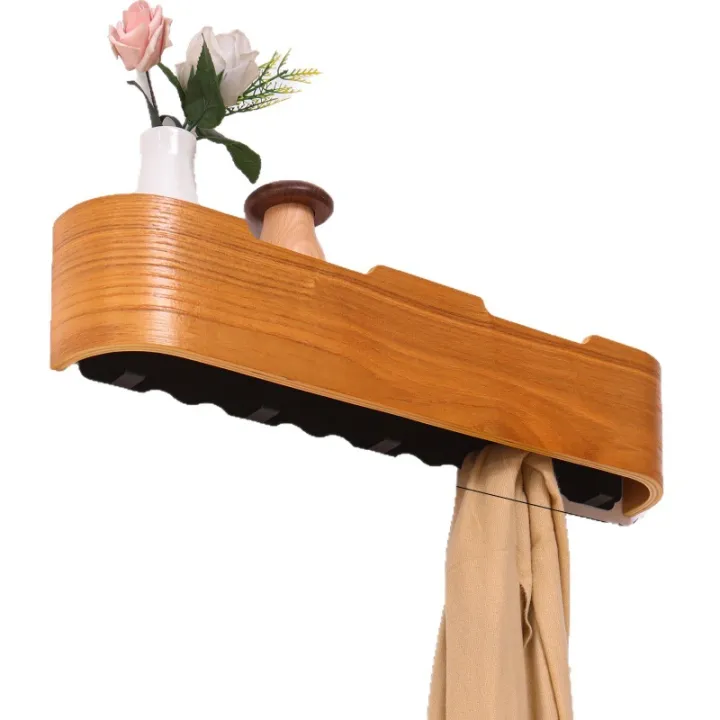Wall-mounted%20Coat%20Rack,%20Clothes%20Hanger%20At%20The%20Entrance%20of%20The%20Living%20Room,%20Walnut%20Wall%20Coat%20Hook,%20Veneer%20Hanger%20Clothing%20Rack%20-%20Image%206