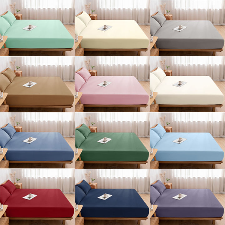 Fitted Sheet with Elastic Bands Non Slip Adjustable Mattress Covers for