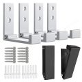 Folding Wall Hook Hidden Robe Towel Coat Hook Aluminum Alloy Hook for Home Kitchen Bathroom Black Sliver Towel Hanger. 