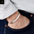 Khareedo SubKuch Customized/Personalized Name Bracelet, Customized Open Cuff Bracelet With Box, Kara Bracelet, Bracelet For Boys, Name Engraved Silver Bracelet, Stainless Steel Bracelet, Boys Accessories, Boys Fashion, Perfect Gift For Friends And Family. 