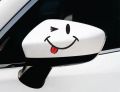 2 Pcs Eye Winkling (Black and Red) Car Side Mirrors Stickers, Auto Styling Decal Sticker for Decoration.. 