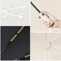 12 Bone Black Glue Fully Automatic Umbrella With Thick And Durable Keel Three Fold Umbrella UV Resistant Folding Umbrella. 