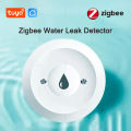 TUYA Zigbee Water Leak Detector Water Flood Sensor Smart Life APP Remote Monitoring Flood Alarm Overflow Security Protection. 