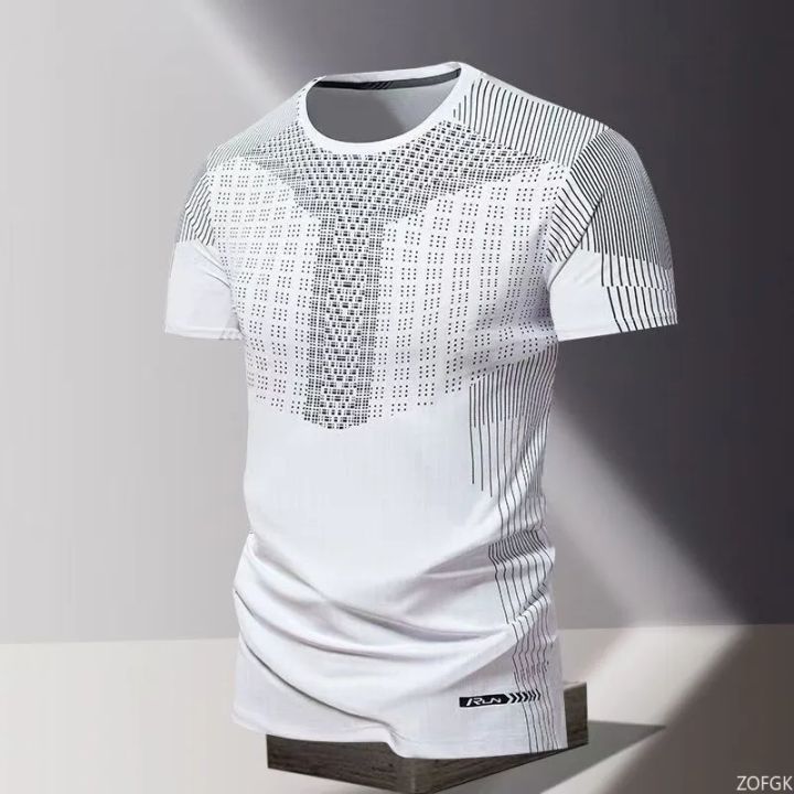 Summer Quick Drying Clothes 3D Printed Men's T-shirt, Oversized Loose Round Neck Short Sleeved Shirt