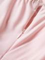 Fashionable women's waist cinched three-layer ruffle edge bow suspender dress. 