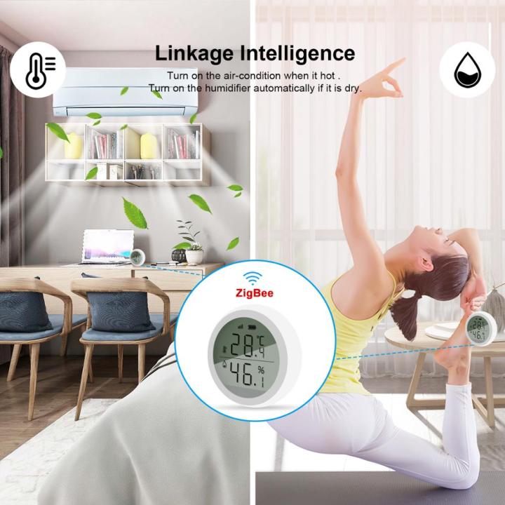 Tuya Smart ZigBee Thermometer Home Indoor Temperature And Humidity ...