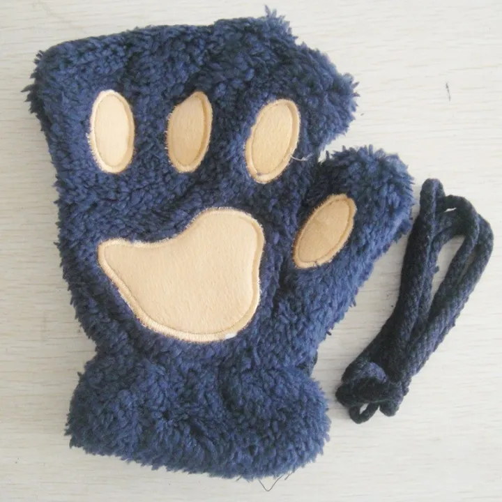 Cartoon%20Cute%20Cat%20Claw%20Paw%20Gloves%20Women%20Plush%20Mittens%20Warm%20Soft%20Plush%20Short%20Fingerless%20Fluffy%20Bear%20Cat%20Gloves%20Costume%20Half%20Finger%20-%20Image%207