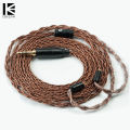 KBEAR 8 Core Oxygen-free Copper Earphone Cable For Metal 2PIN/MMCX/QDC/TFZ Connector Use For KZ ZSN/ZSN PRO AS10 BL-03 Headphone. 