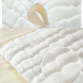 Baby Muslin Washcloths Natural Cotton Baby Wipes Soft Newborn Face Towel Sensitive Skin- Baby Registry 12*12inch Towels 2pcs.