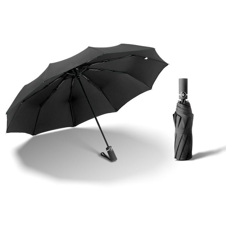 umbrella 10 or 8ribs Automatic Open and Close Windproof Folding Umbrella for Men Women Portable Umbrellas for Rain and Sun Protection Three Steps Folding Umbrella with Cover