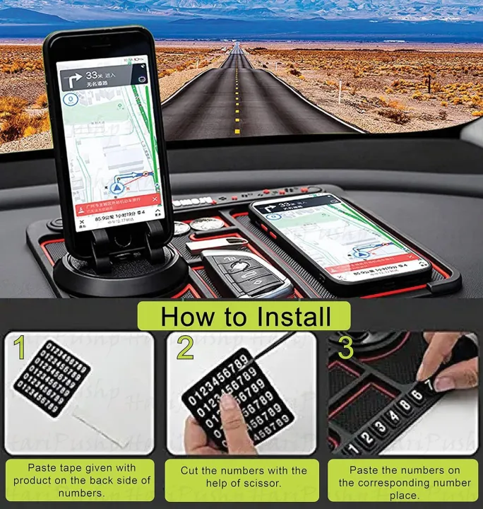 Car%20Dashboard%20Anti%20Slip%20Phone%20Mat%20with%20360%20Degrees%20Rotating%20Phone%20Holder%20Non-Slip%20Multifunctional%206%20in%201%20Anti-Skid%20Phone%20Mat%20with%20Parking%20Numbers%20for%20Coins%20Keys%20Cell%20Phones%20-%20Image%204