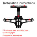 Motorcycle License Plate Bracket Tail Tidy Fender Eliminator Number Holder Support Universal Accessories For Yamaha. 