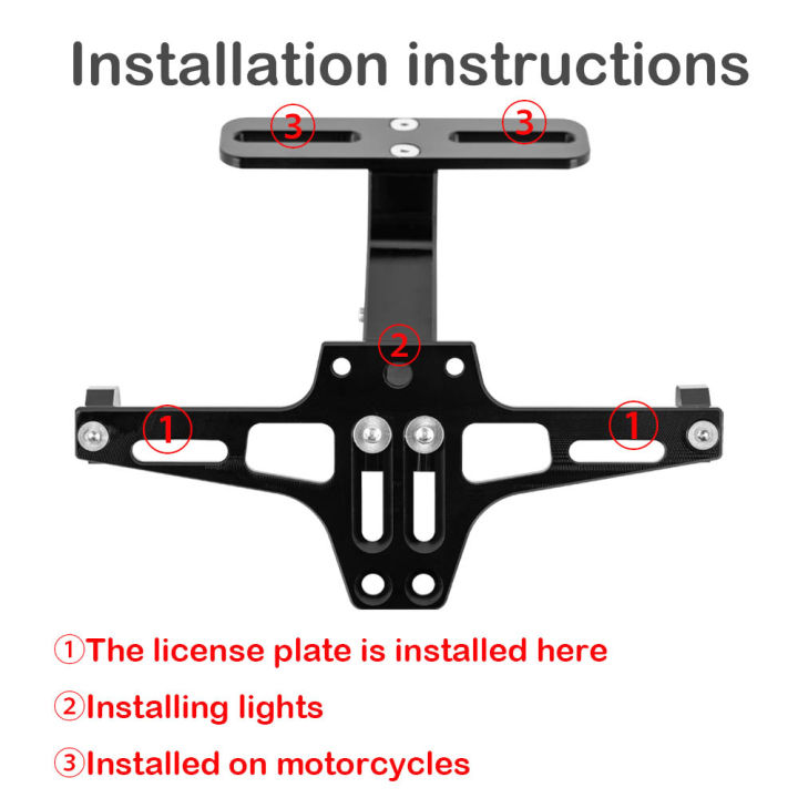 Motorcycle%20License%20Plate%20Bracket%20Tail%20Tidy%20Fender%20Eliminator%20Number%20Holder%20Support%20Universal%20Accessories%20For%20Yamaha%20-%20Image%205
