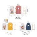 Wooden Miniature Elf Door Toy DIY Mini House Accessories Furniture Simulation Miniatures Toy Baby Pretend Play Toy . 
