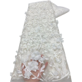 2025 Green 3d Lace Flower Embroidery Applique Fabric High Quality Flowers Lace Fabrics for African Bridal Tulle 5Yards.