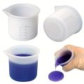 5Pcs Set 50ml Silicone Measuring Cup Tools Round Silicone Mold Clear Graduated Epoxy Split Cup DIY For Casting Resin Mold Art Ki. 