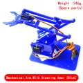 SG90 MG90S 4 DOF Unassembly Acrylic Mechanical Arm Robot Manipulator Claw for Arduino UNO Maker Learning DIY Kit RC Robotic Arm. 