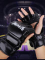 Professional Boxing Gloves Training Half Finger Leather Cushion for Sanda Boxing UFC Training Sandbag Knuckles. 