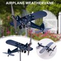 Metal Airplane Weathervane 3D Piper J3 Cub Wind Spinner Windmill Garden Decor Home Outdoor Roof Plane Indicator Wind Direct P1C8.