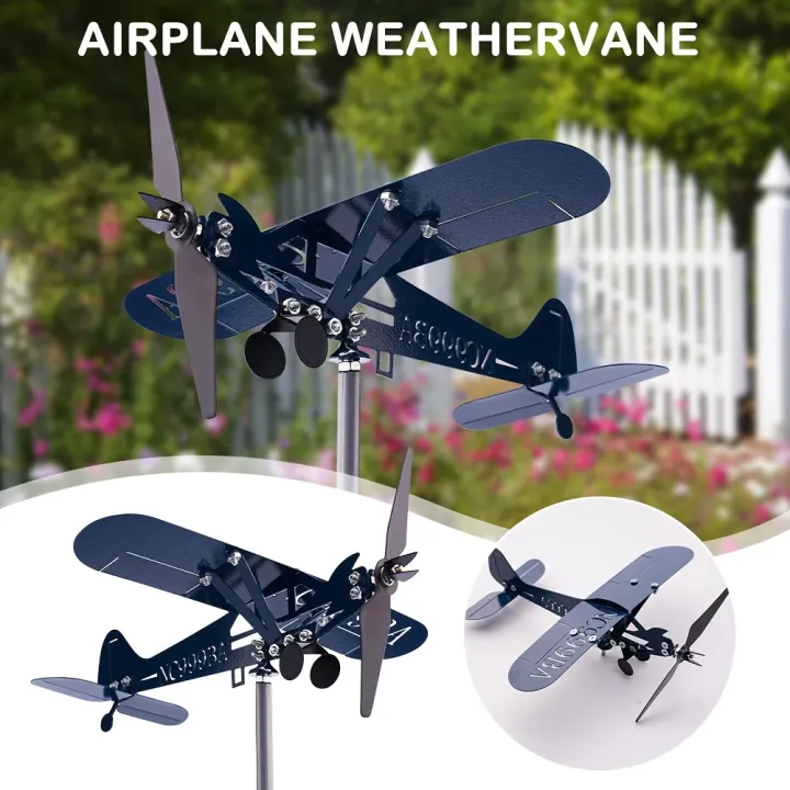 Metal%20Airplane%20Weathervane%203D%20Piper%20J3%20Cub%20Wind%20Spinner%20Windmill%20Garden%20Decor%20Home%20Outdoor%20Roof%20Plane%20Indicator%20Wind%20Direct%20P1C8%20-%20Image%203