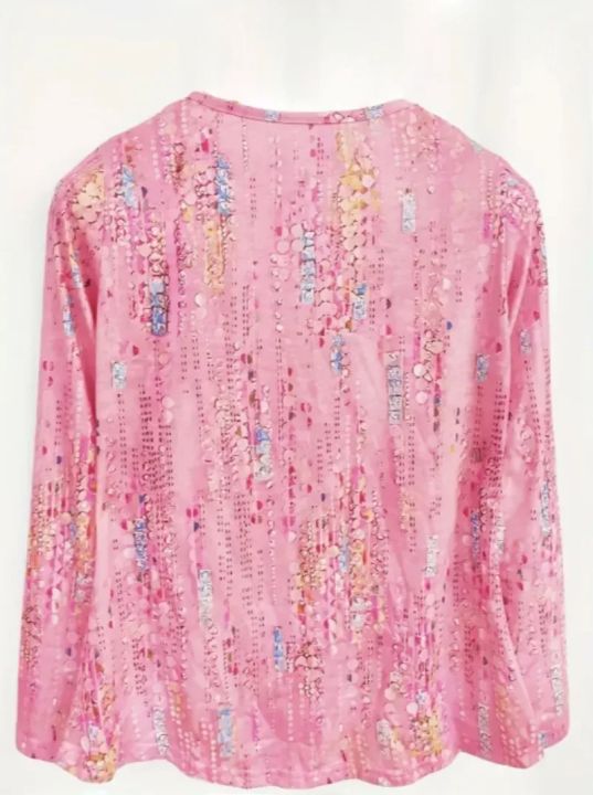 Women's%20Plus%20Size%201XL-5XL%20Fashion%20Quarter%20Sleeved%20Round%20Neck%20T-shirt%20Ladies%20Casual%20Top%20Spring%20Summer%20%20Fashionable%20T-shirt%20-%20Image%202