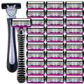 6-Layer Classic Razor, Razor Set, Stainless Steel Blade, Manual Safety Razor, Reusable Blade, Silicone Anti-Skid Layer. 