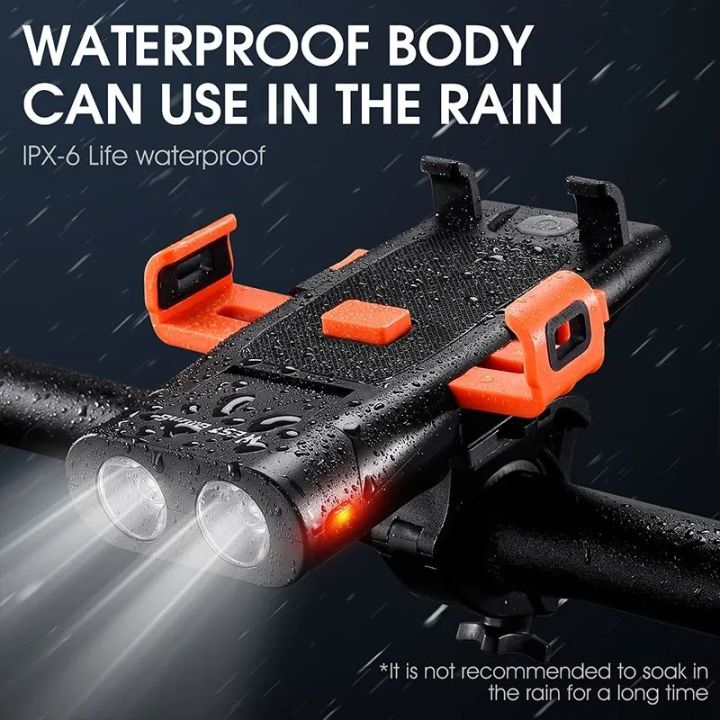 WEST%20BIKING%205%20in%201%20LED%20Headlight%20Combo%0ABicycle%20Front%20Light%20Bicycle%20Light%20Set%20MTB%20Bike%0ALED%20Front%20Headlight%20with%20Horn%20Power%20Bank%20-%20Image%204