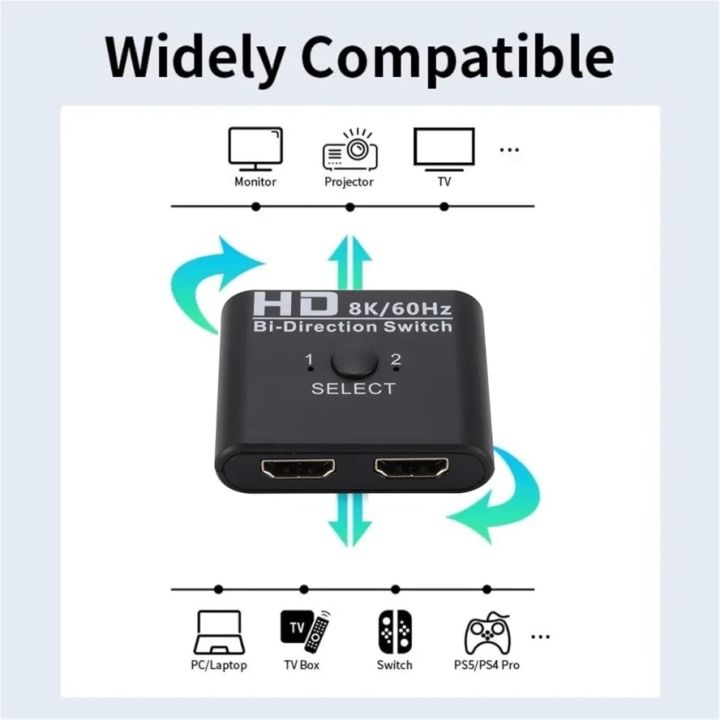 HDMI-Compatible%20Switch%20Splitter%208K%2060Hz%20Bi-Direction%201x2/2x1%20HDMI-Compatible%20Switcher%202%20In1%20Out%20for%20PS4%20TV%20Box%20Switcher%20Adapter%20-%20Image%202