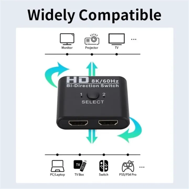 HDMI-Compatible%20Switch%20Splitter%208K%2060Hz%20Bi-Direction%201x2/2x1%20HDMI-Compatible%20Switcher%202%20In1%20Out%20for%20PS4%20TV%20Box%20Switcher%20Adapter%20-%20Image%202