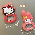 Sanrio Anime Bottle Opener Hello Kitty My Melody Soft Silicone Cute Beverage Beer Opener Magnetic Portable Refrigerator Magnet. 
