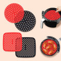 Air Fryer Silicone Liner Mat Reusable Non-Stick Baking Mat Round Square Kitchen Air Fryer Accessories.