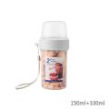 Breakfast Oatmeal Cereal Nut Yogurt Salad Cup Seal Container Set with Fork Sauce Cup Lid Bento Tuppers Food Taper Bowl Lunch Box. 