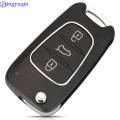 jingyuqin Xhorse XKHY02EN Wire Remote Key For Hyundai Flip 3 Buttons English. 