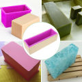 Toast Cake Loaf Mold Rectangular Baking Silicone Soap Mold with Wooden Box DIY Handmade Tool Kitchen Tools. 