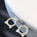 2pcs Toilet Seat Lifters Multifunction Silicone Self-Adhesive Cabinet Door Handle Avoid Touching Toilet Lid Handle Wc Accessorie. 
