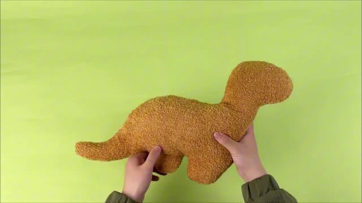 4pcs Large Dino Nugget Pillow Set Plush with Stuffed Animals Creative Dinosaur Theme Party Decoration Perfect for Christmas