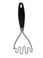 (E).  Potato Masher - Stainless Steel Wire Kitchen Tool for Mashing Vegetable, Food, Bean, Avocado - Dishwasher Safe - Small. 