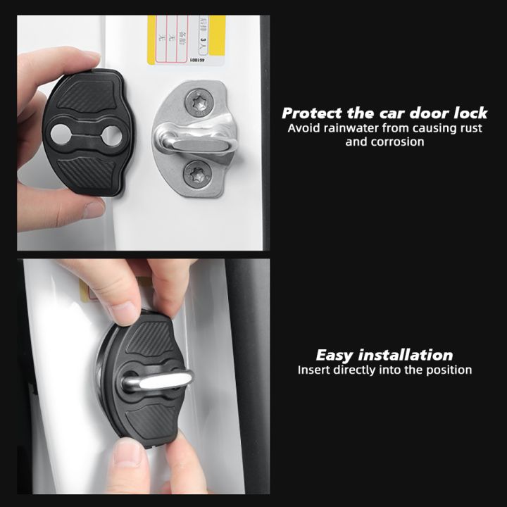 TESY%204Pcs%20Door%20Lock%20Protector%20Set%20For%20Tesla%20New%20Model%20YL%20Y%20Juniper%20Standard%20LAUNCH%20Protection%20Cover%20Shell%20TPE%20-%20Image%205