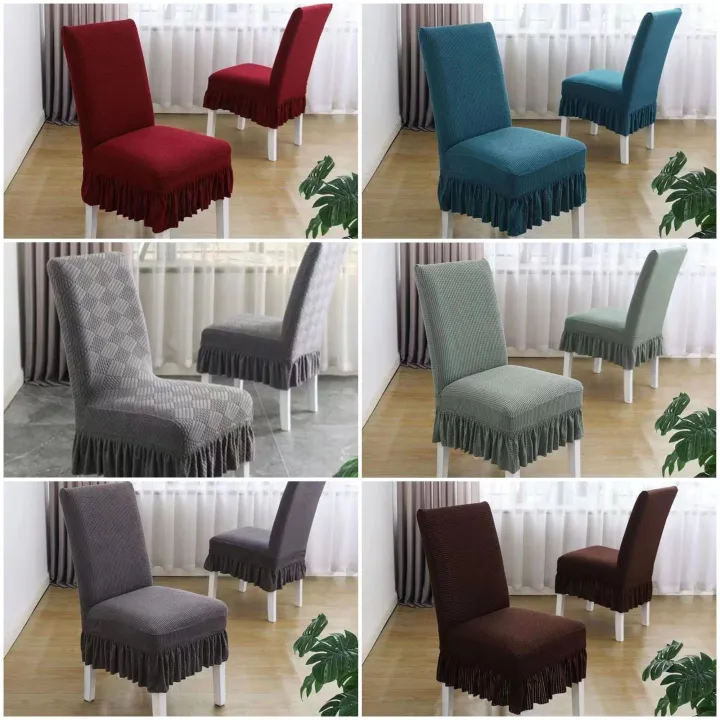 Dining%20Room%20Stretchy%20Chair%20Covers%20With%20Skirt,%204%20Pcs%20Set%20-%20Image%202