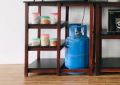 Wooden Gas Stove Stand With Three Shelf.