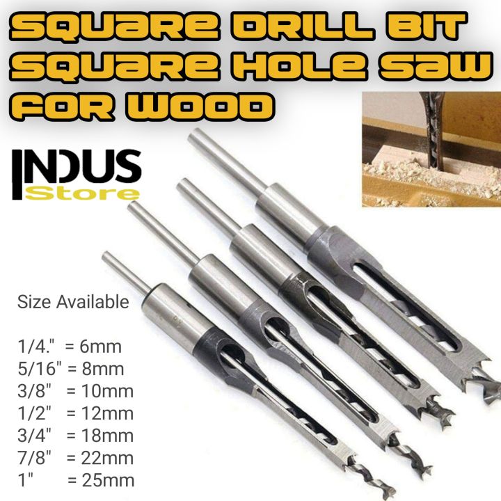Square drill bit Square hole saw for wood