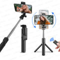 AXNEN-S03 Selfie Stick with Tripod, Self Portrait Pole Monopod with Wireless Remote Control, Portable Mobile Phone Holder. 