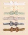 6 pcs baby bow decor hair band. 