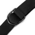 Tactical Canvas Men Belt High Quality Unisex Double D-Ring Buckle Waistband Casual Canvas Female Belt Fabric For Jeans. 