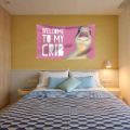 Welcome to My Crib Funny Flag 3X5 Ft for Bedrooms Living Rooms Bars College Dorms Decor,with 4 Brass Grommets. 