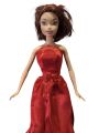 (K). Barbie Doll Princess Red  frock Dress. 