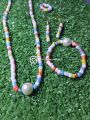 matching beads pendant, bracelet, ring and earrings set/ beaded set/ handmade beaded jewelry set/ seed beads jewelry set / with free gift. 