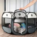 Portable Foldable Pet PlayPen for Dog Pet Cat Rabbit Guinea Pig, Indoor/Outdoor Fabric Playpen Cage Kennel Tent. 