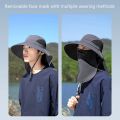 Summer Sun Hats UV Protection Outdoor Hunting Fishing Cap For Men Women Hiking Camping Visor Bucket Hat Neck Flap Fisherman Hat. 