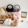 Winter Folding Portable Cold Protective Furry Plush
Earmuffs Windproof Outdoor Soft Comfortable Fur
Ear Protection Muffs.